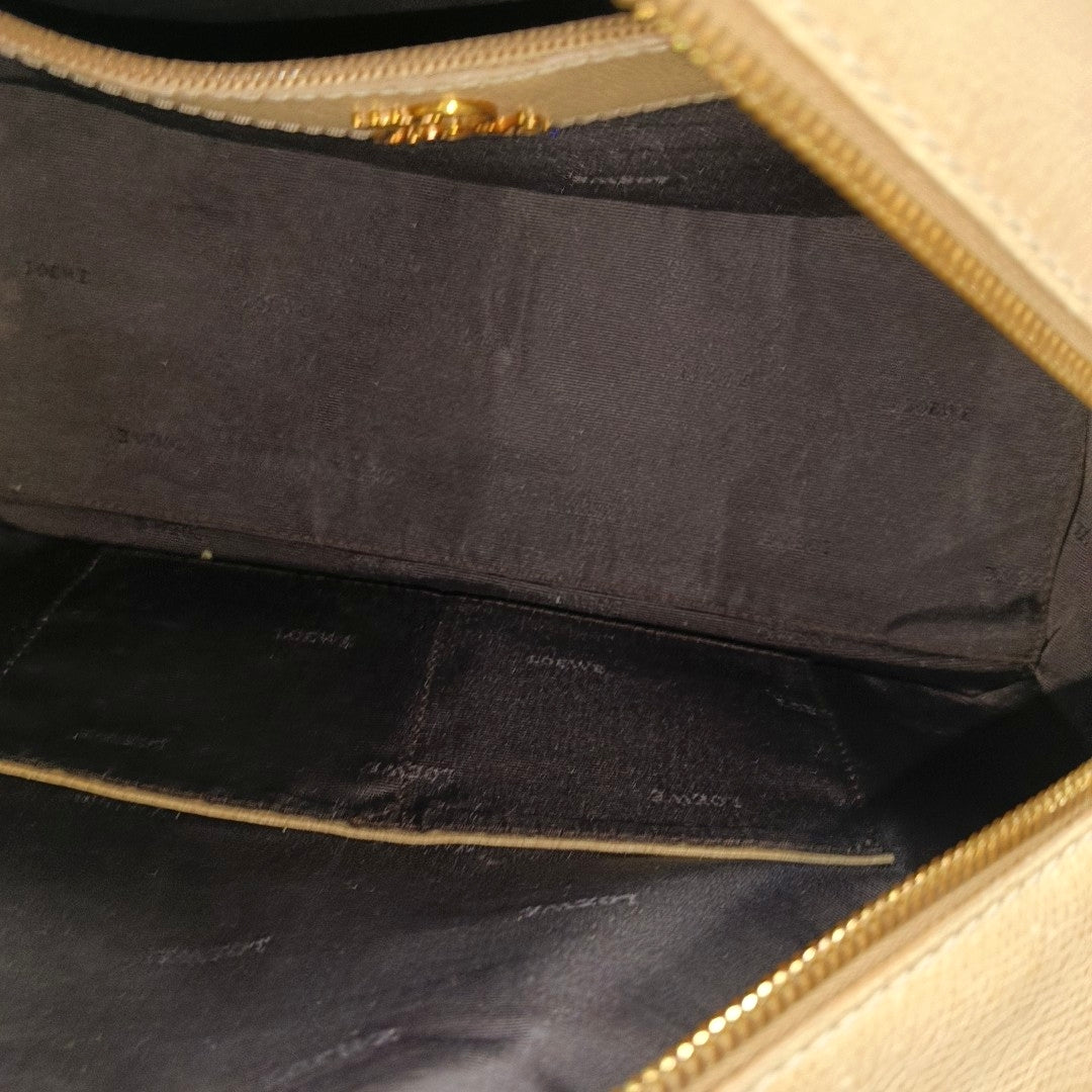 Calfskin Top Handle Bag Beige