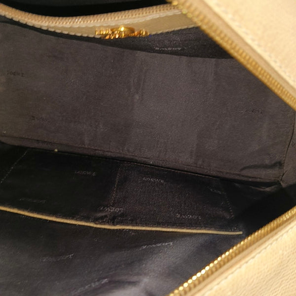 Calfskin Top Handle Bag Beige
