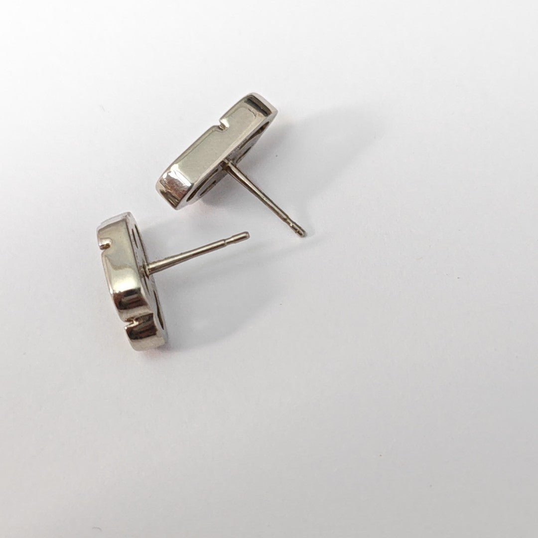 Metal Silver Stud Earrings