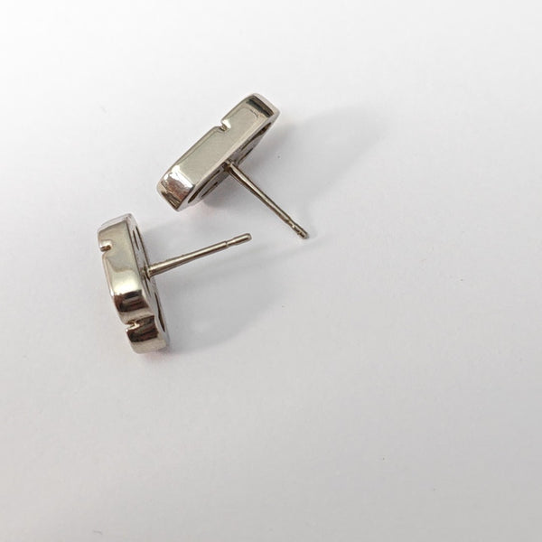 Metal Silver Stud Earrings