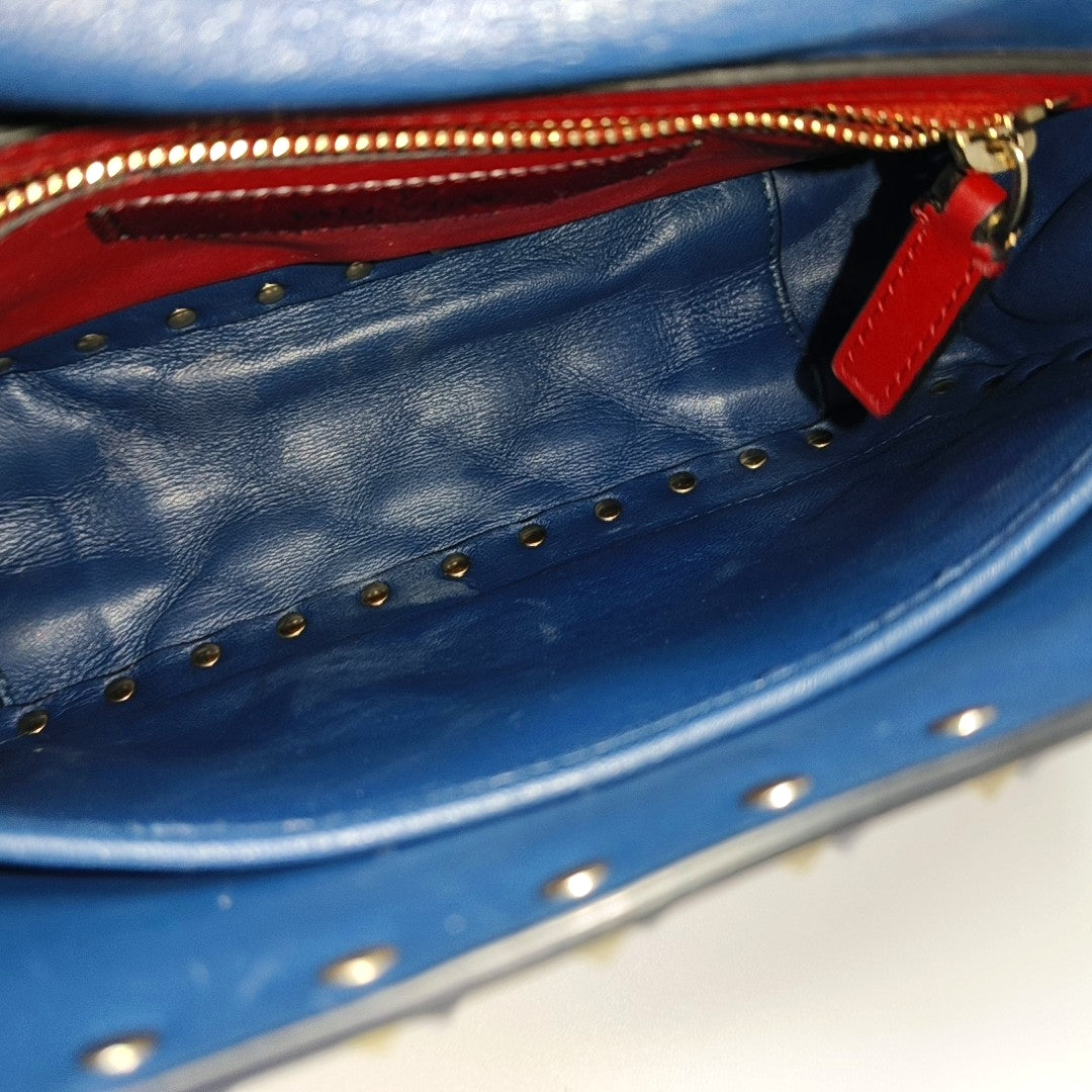 Rockstud Medium Quilted Lambskin Blue