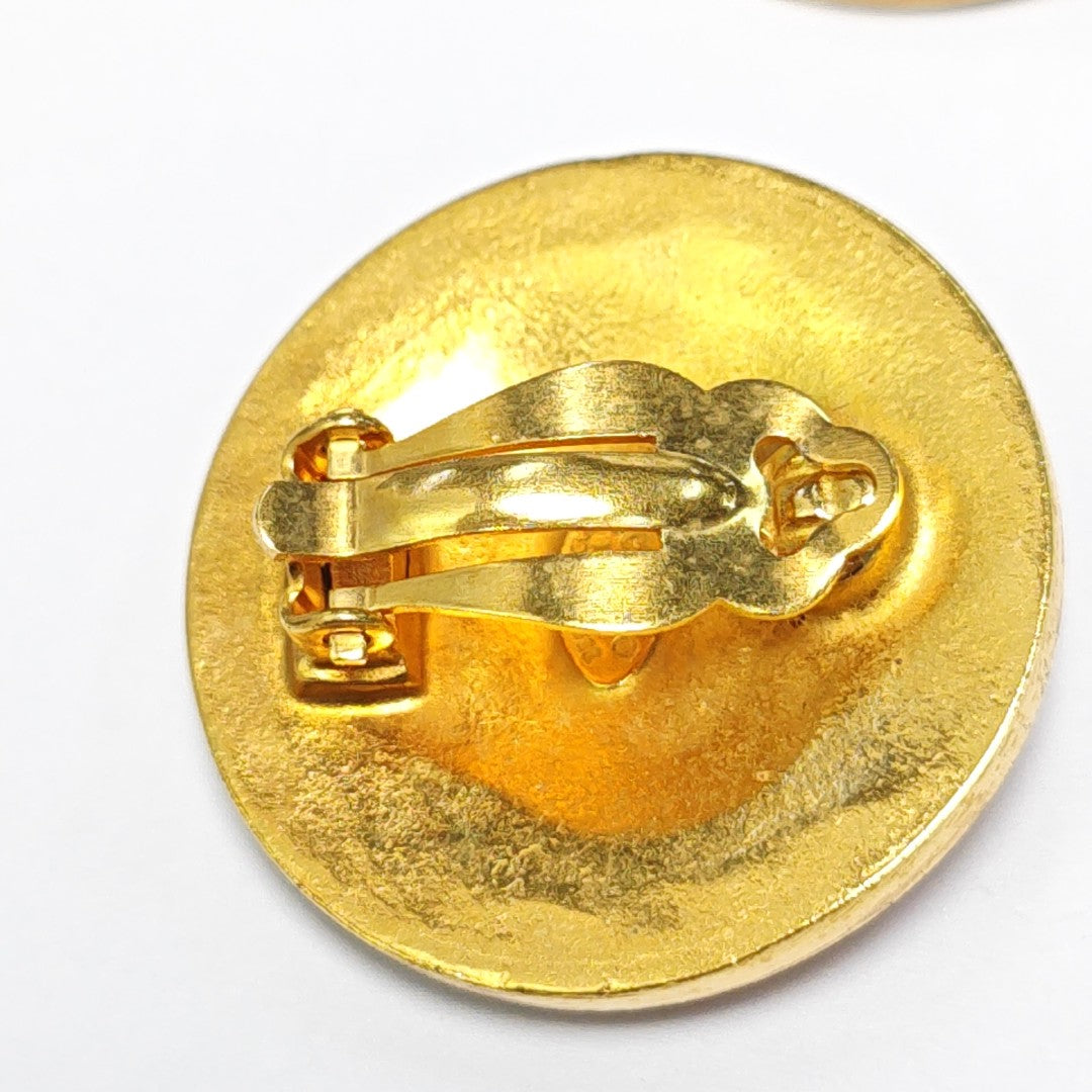 Metal Gold Clip On Earrings