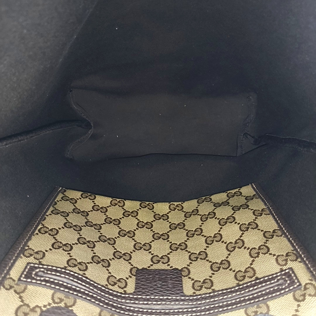 Monogram Coated Canvas Tote Bag Brown