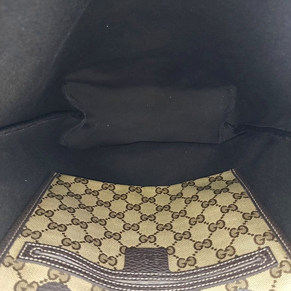 Monogram Coated Canvas Tote Bag Brown