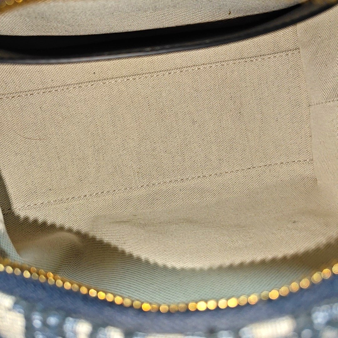 Oblique Canvas Shoulder Bag Medium Beige