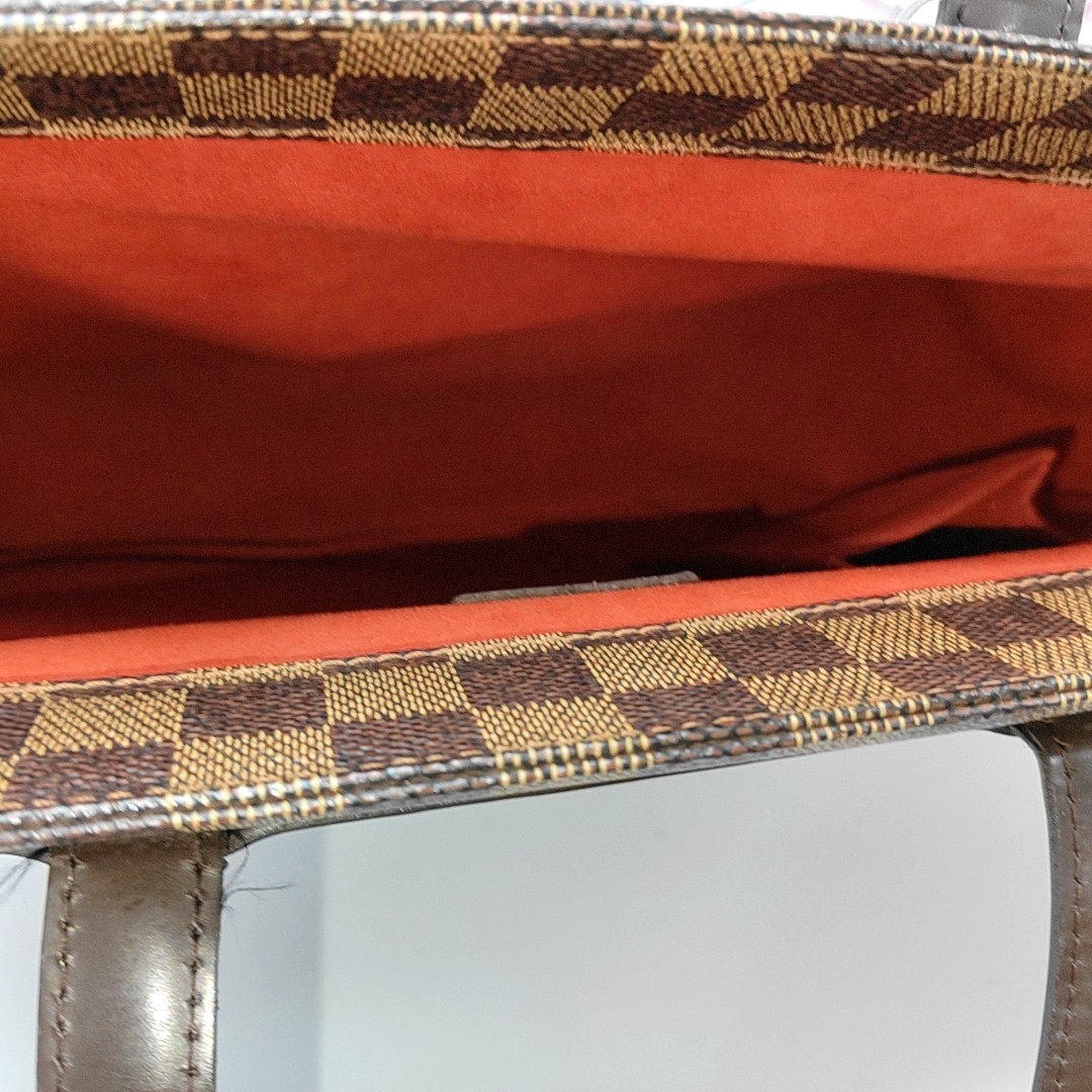 PARIOLI PM Damier Ebene Coated Canvas Brown