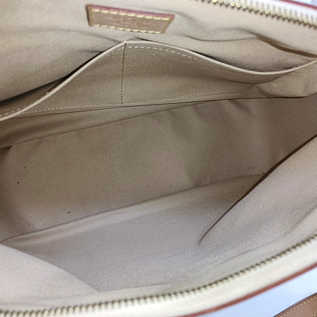 SIRACUSA MM Damier Azur Coated Canvas White