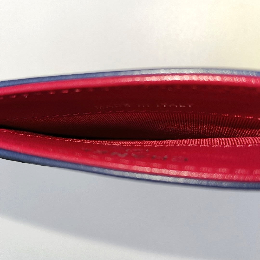 GABRIELLE Chevron Calfskin Blue Wallet