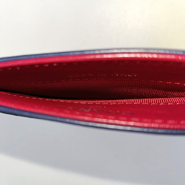 GABRIELLE Chevron Calfskin Blue Wallet