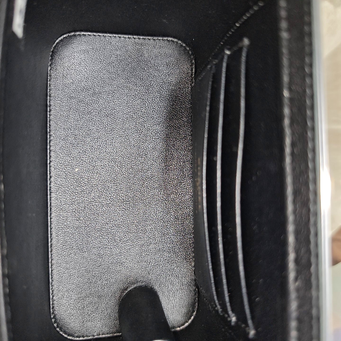 VANITY CASE Small Quilted Grained Calfskin Metallic