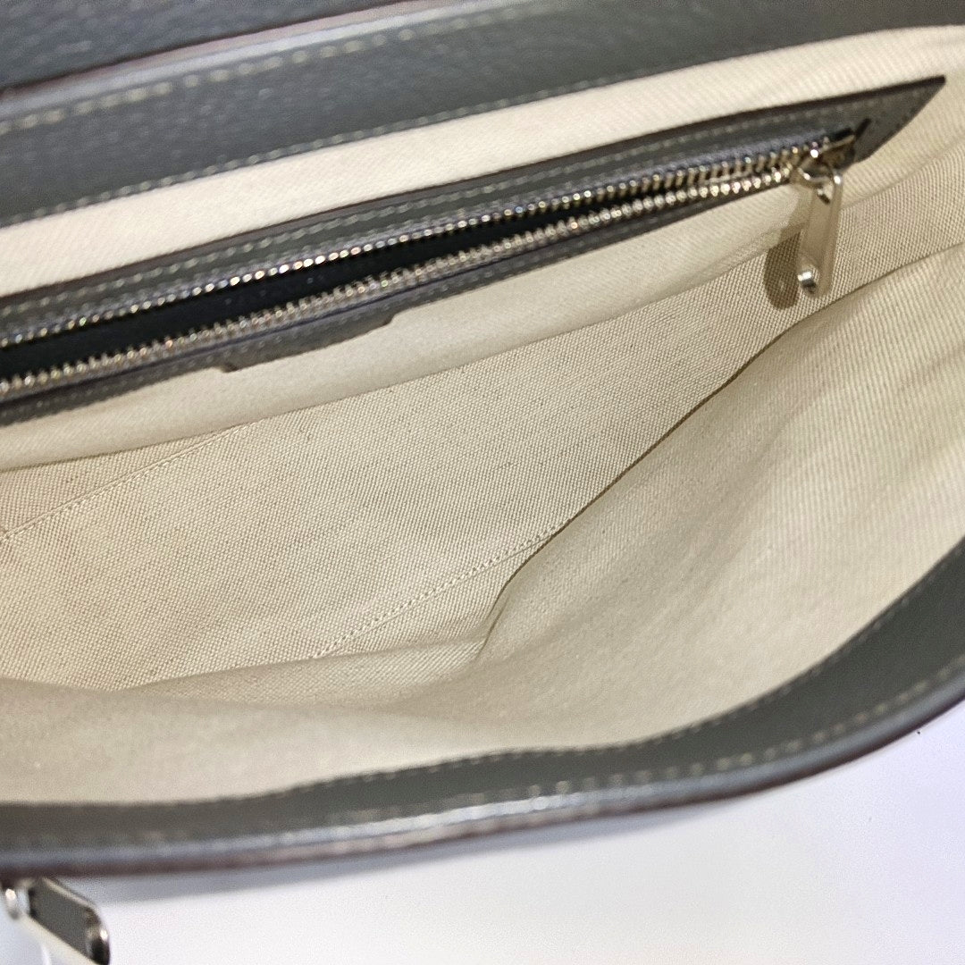 Ophidia Medium Monogram Coated Canvas Gray