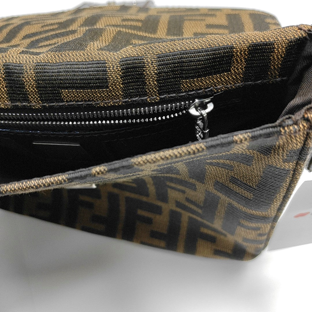 Monogram Coated Canvas Shoulder Bag Brown