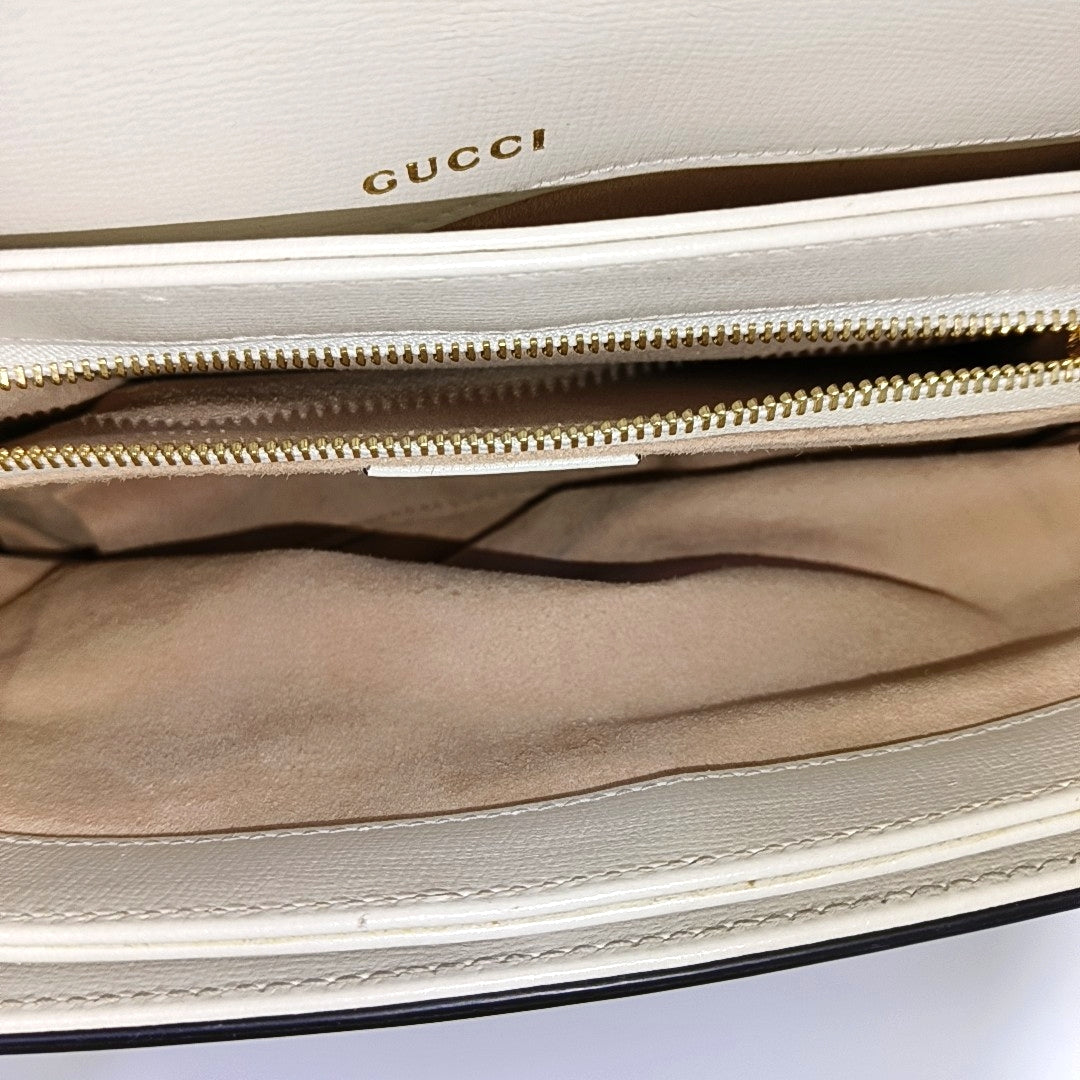 Horsebit 1955 Small Monogram Coated Canvas Beige