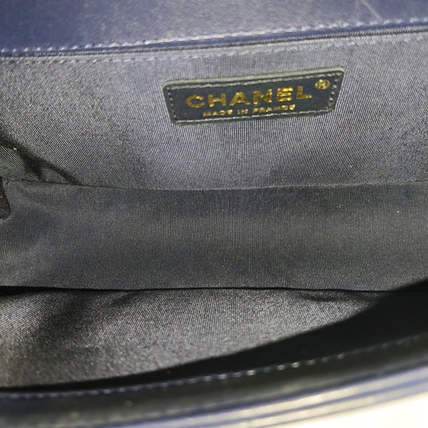 BOY CHANEL Medium Quilted Calfskin Blue