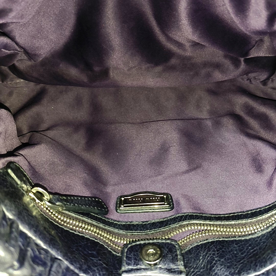 Calfskin Shoulder Bag Blue