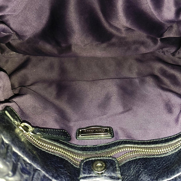 Calfskin Shoulder Bag Blue