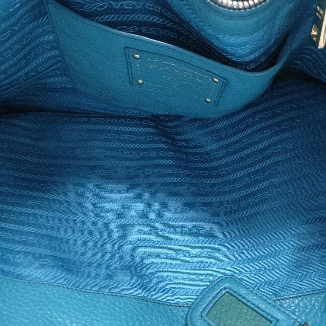 Calfskin Tote Bag Blue