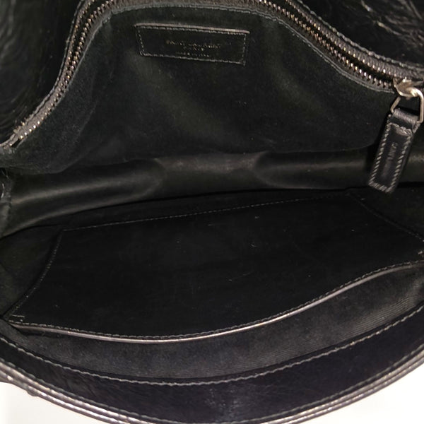 NIKI Medium Chevron Calfskin Black