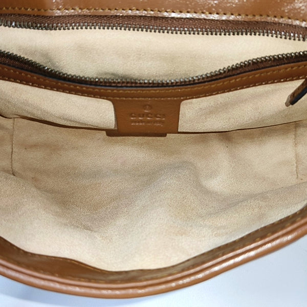 GG Marmont Medium Quilted Calfskin Brown
