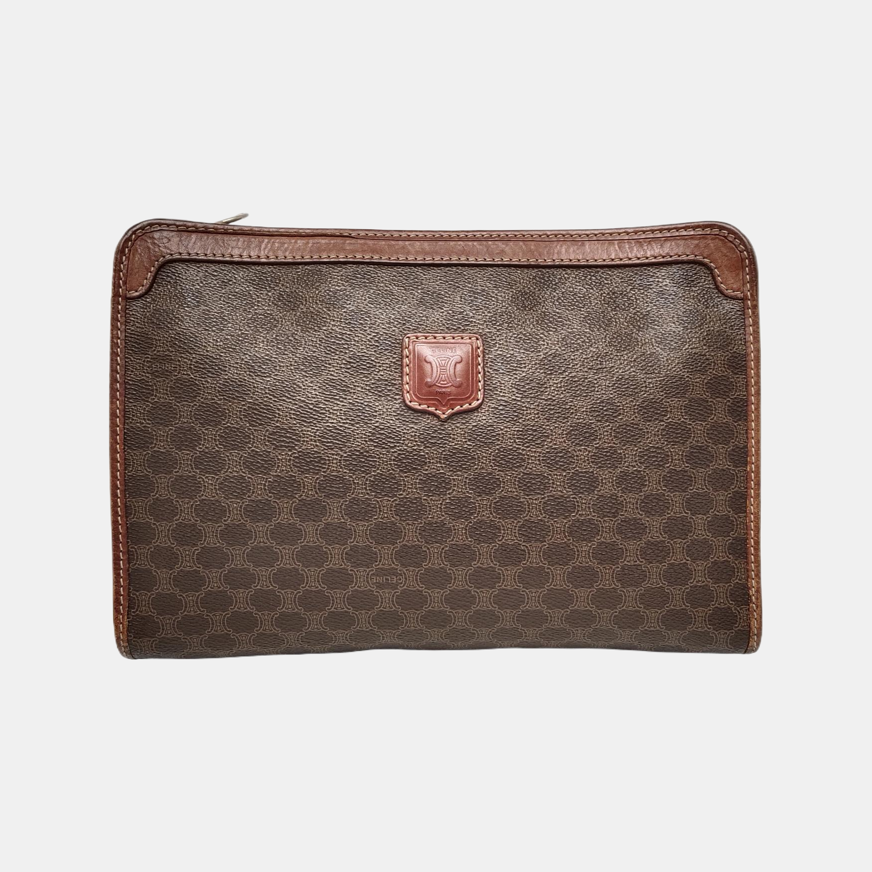 MACADAM CLUTCHES Coated Canvas Brown