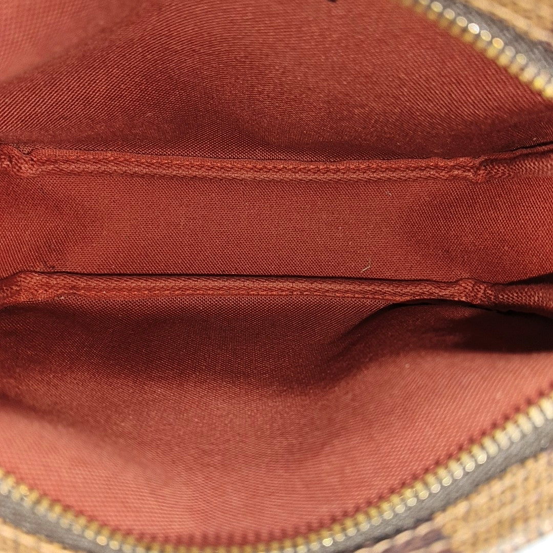 TROUSSE MAKE UP Damier Ebene Coated Canvas Brown