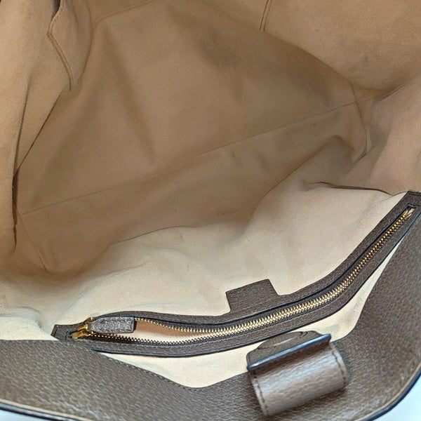 Ophidia Medium Monogram Coated Canvas Beige