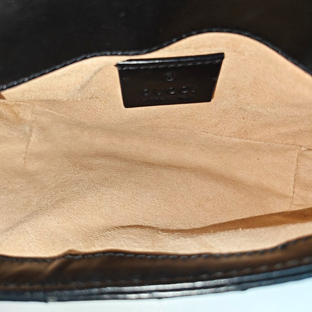 GG Marmont Mini Quilted Calfskin Black