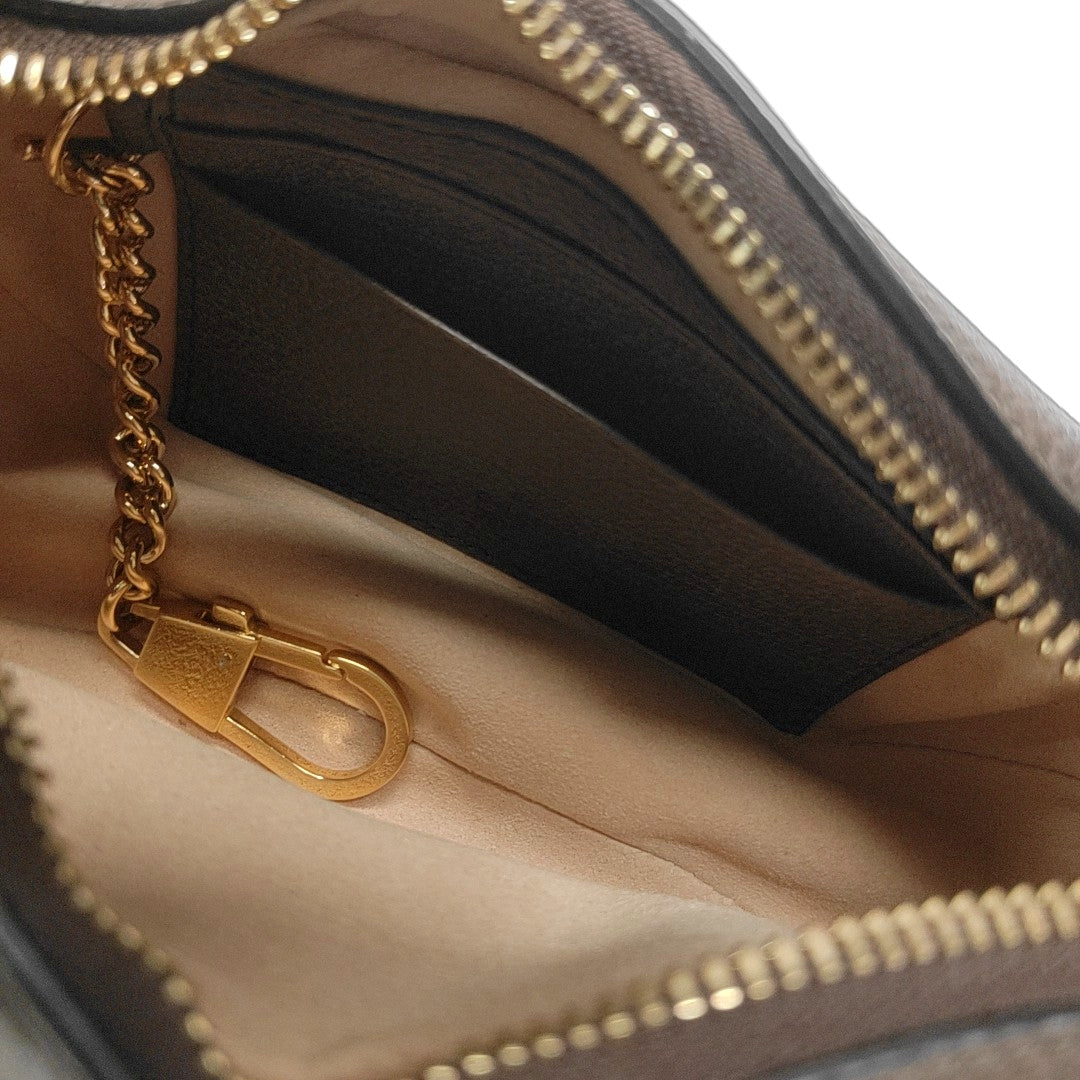 Ophidia Mini Monogram Coated Canvas Beige