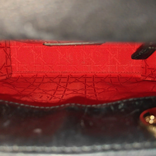 Lady Dior Mini Cannage Piel de cordero Negro