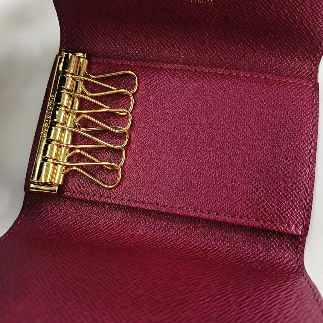 Monogram Coated Canvas Key Pouch Brown