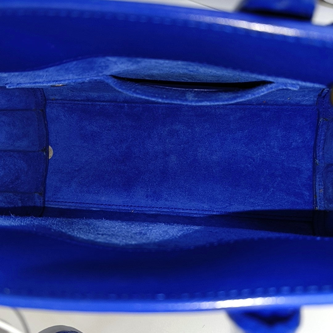 SAC DE JOUR Nano Calfskin Blue