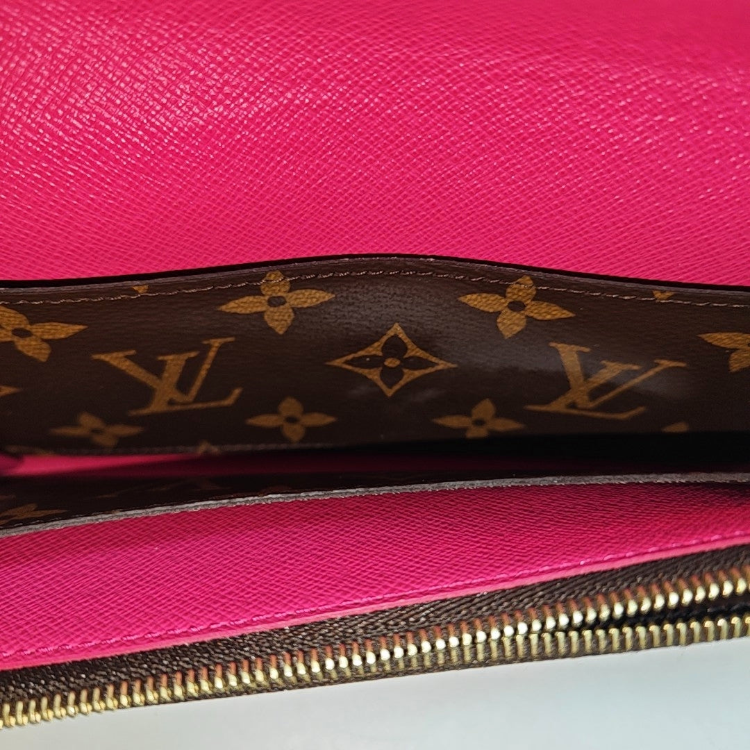 EMILIE Monogram Coated Canvas Brown Wallet