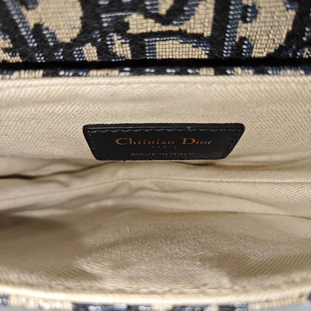 Saddle Mini Oblique Canvas Blue