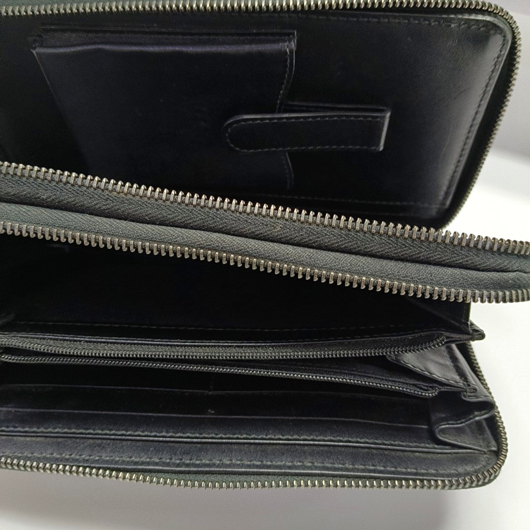 Monogram Coated Canvas Clutch Black