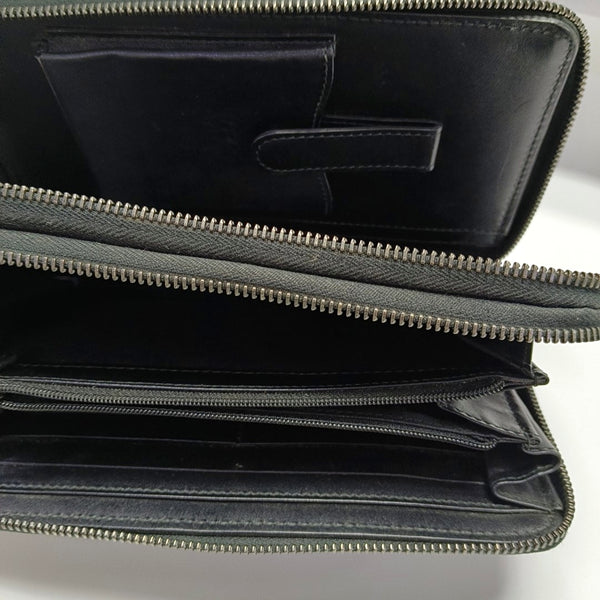 Monogram Coated Canvas Clutch Black