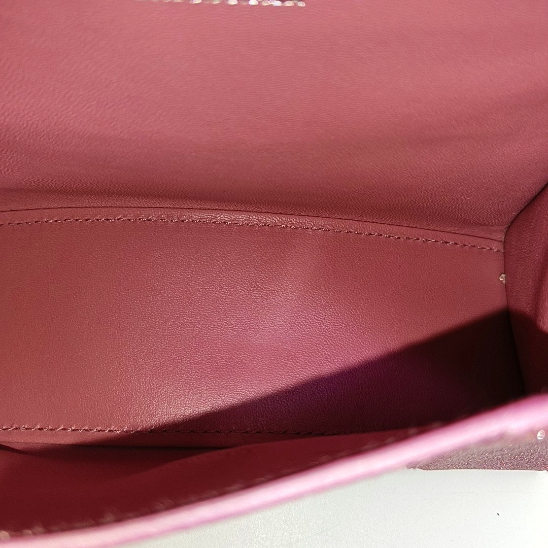 Hourglass XS Quilted Calfskin Red