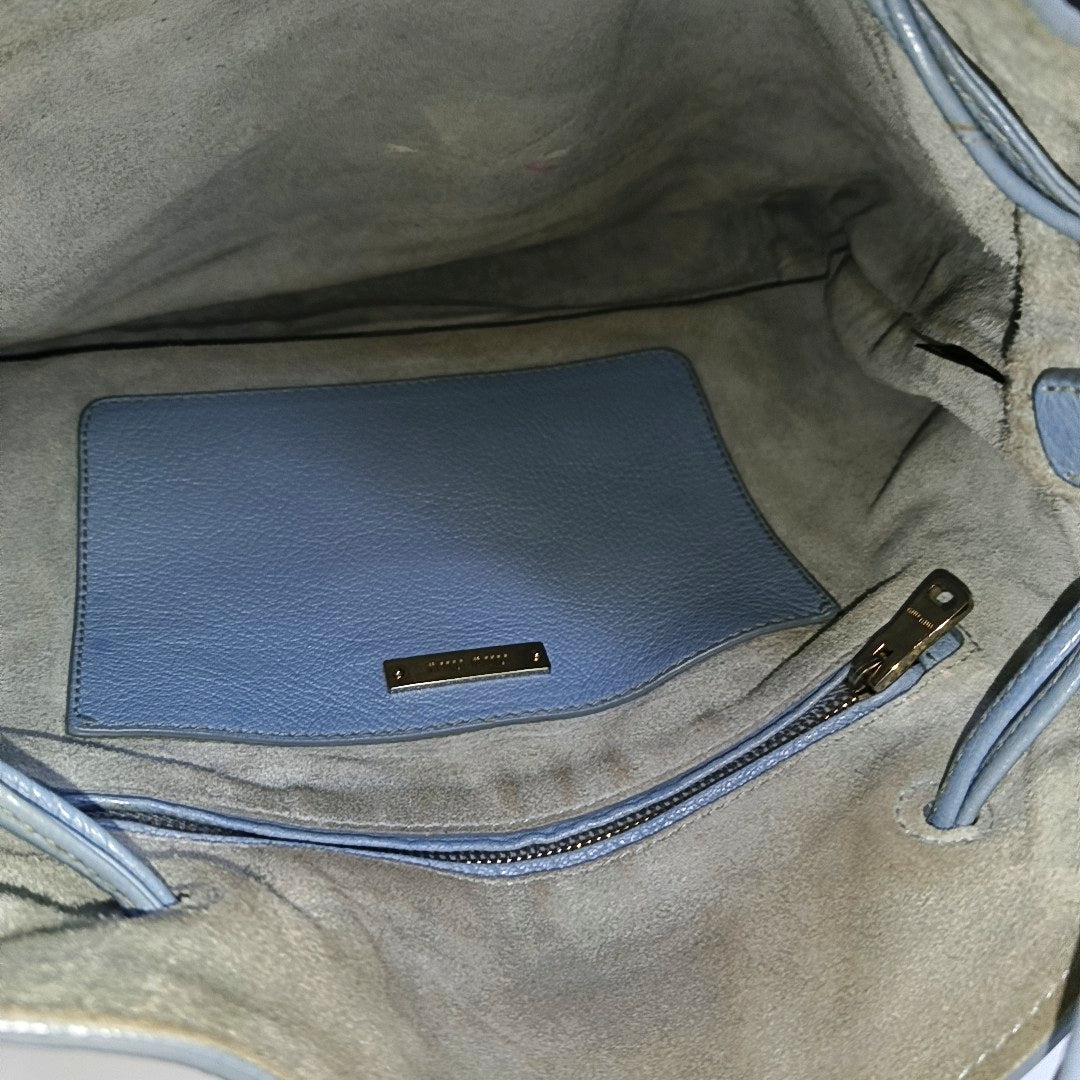 Calfskin Top Handle Bag Silver