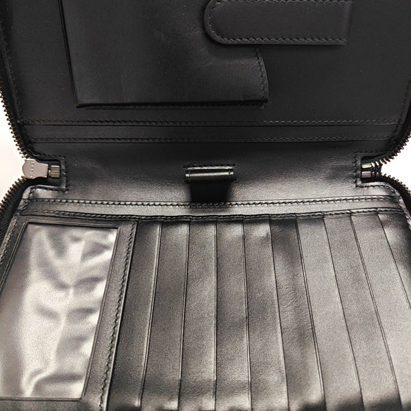 Monogram Coated Canvas Clutch Black