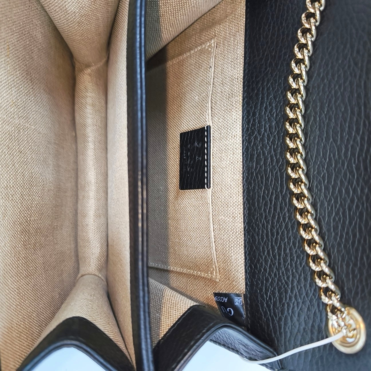 Interlocking G Small Calfskin Black