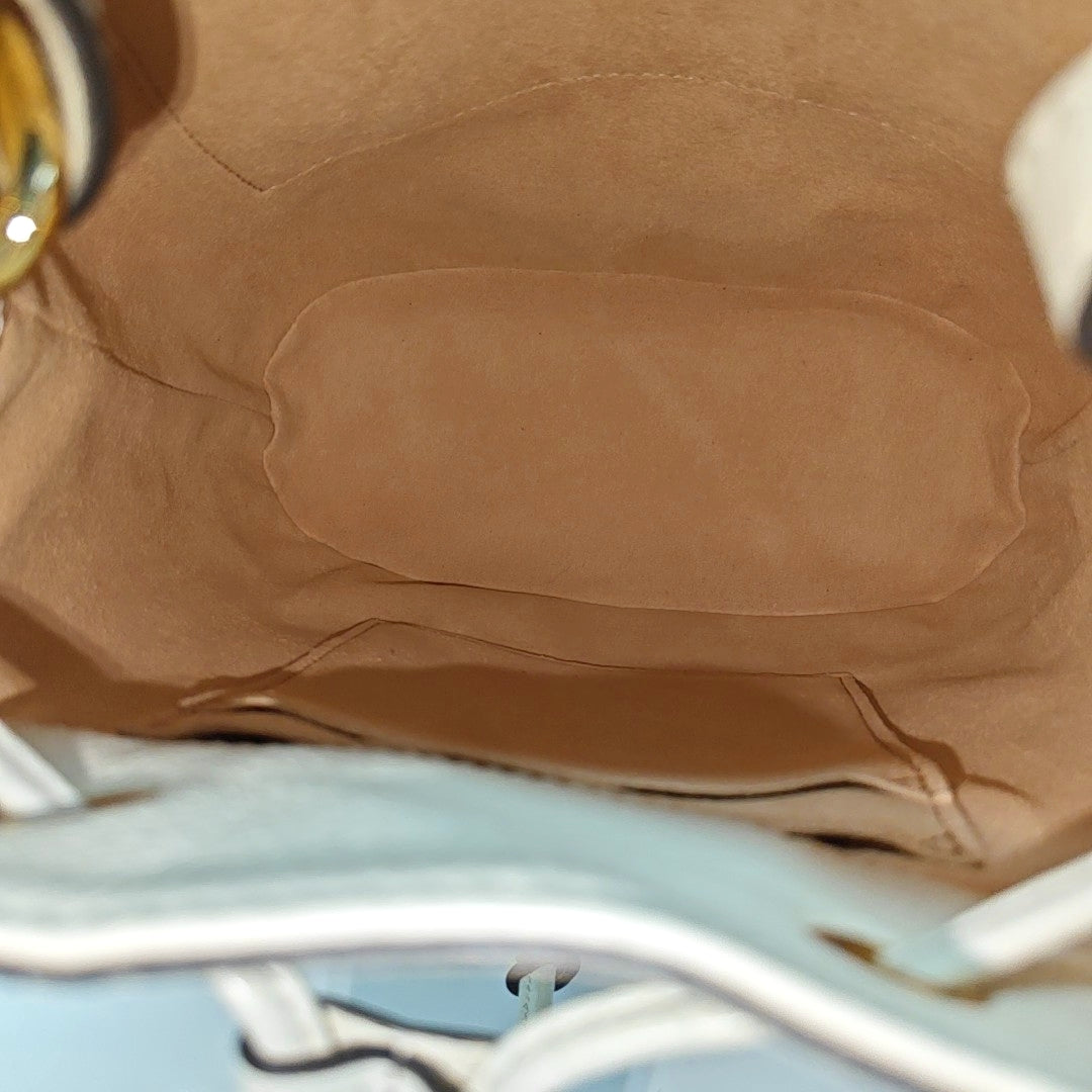 Authenticated pre-owned  Ophidia Small Calfskin White - Bucket Bag at Looply