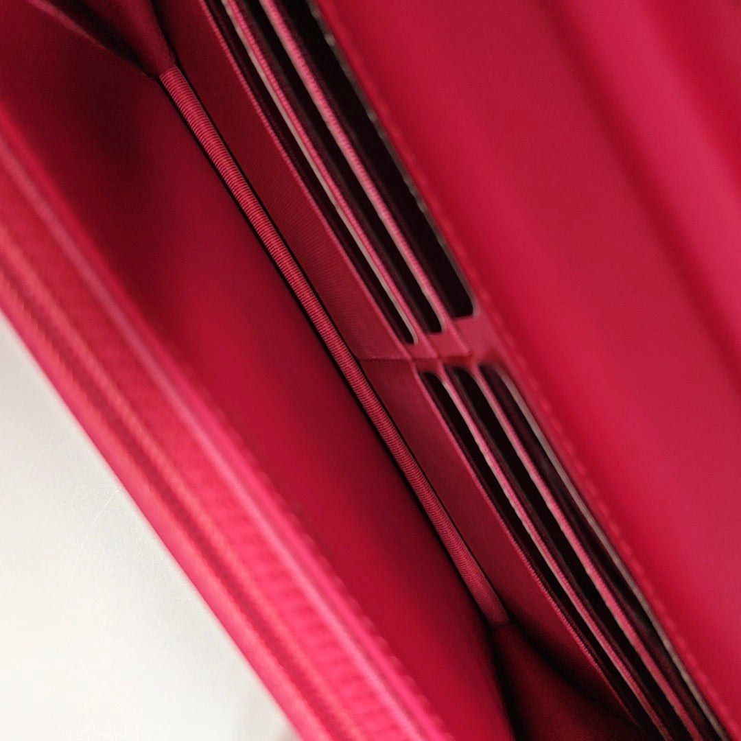 WOC Quilted Calfskin Red