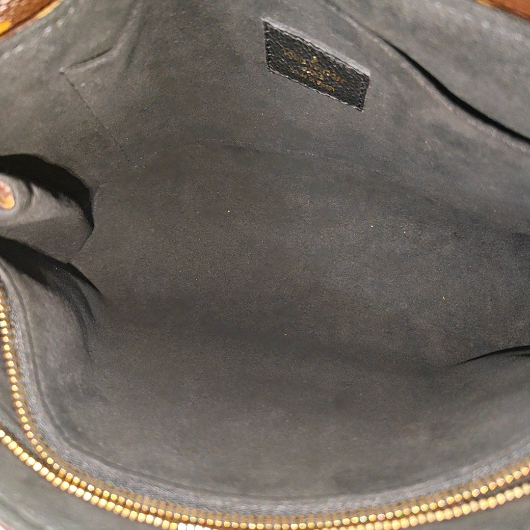 SAINT PLACIDE Monogram Coated Canvas Black