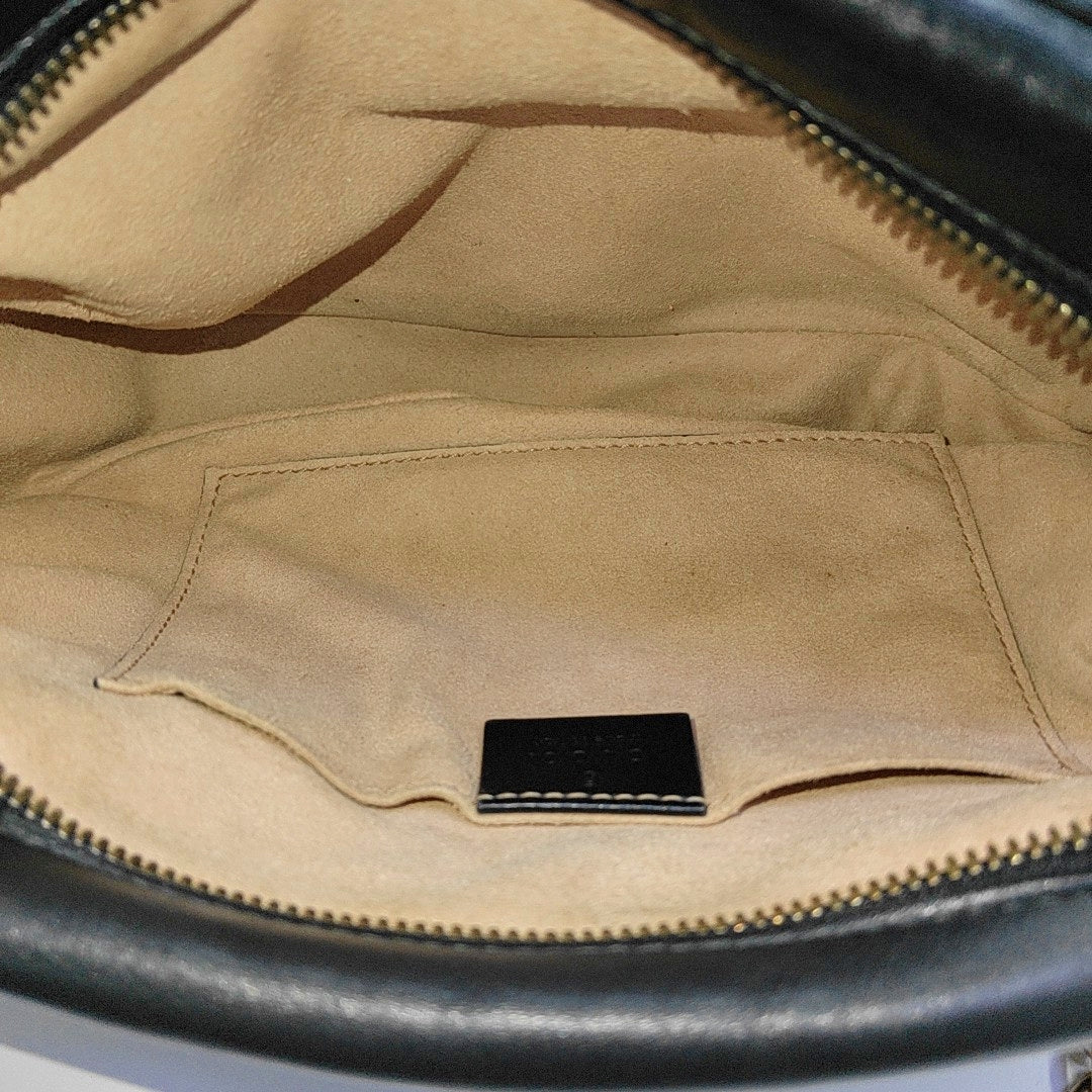 GG Marmont Small Quilted Calfskin Black