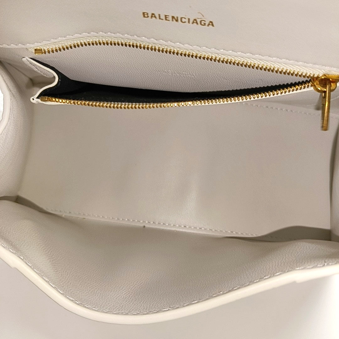 Hourglass S Calfskin White