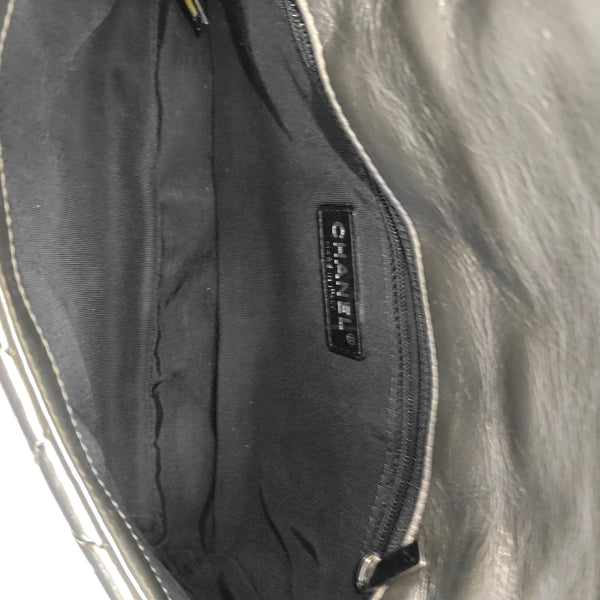 Quilted Calfskin Shoulder Bag Silver