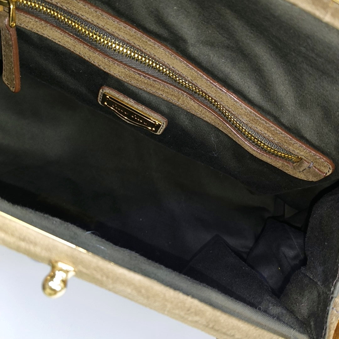 Suede Shoulder Bag Brown