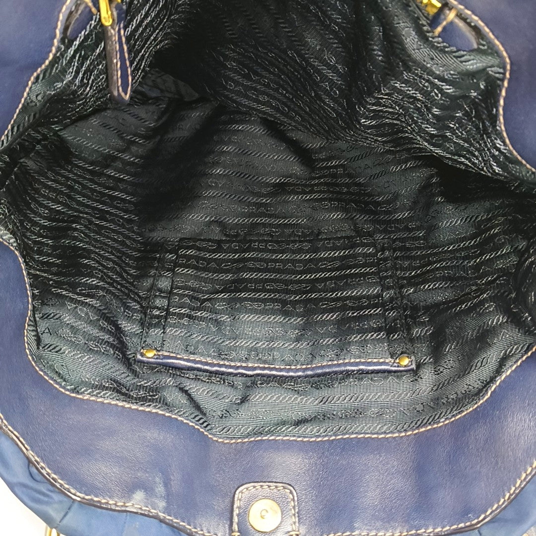 Gaufre Quilted Nylon Blue