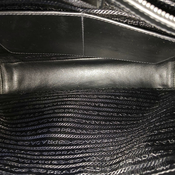 Saffiano Calfskin Shoulder Bag Black