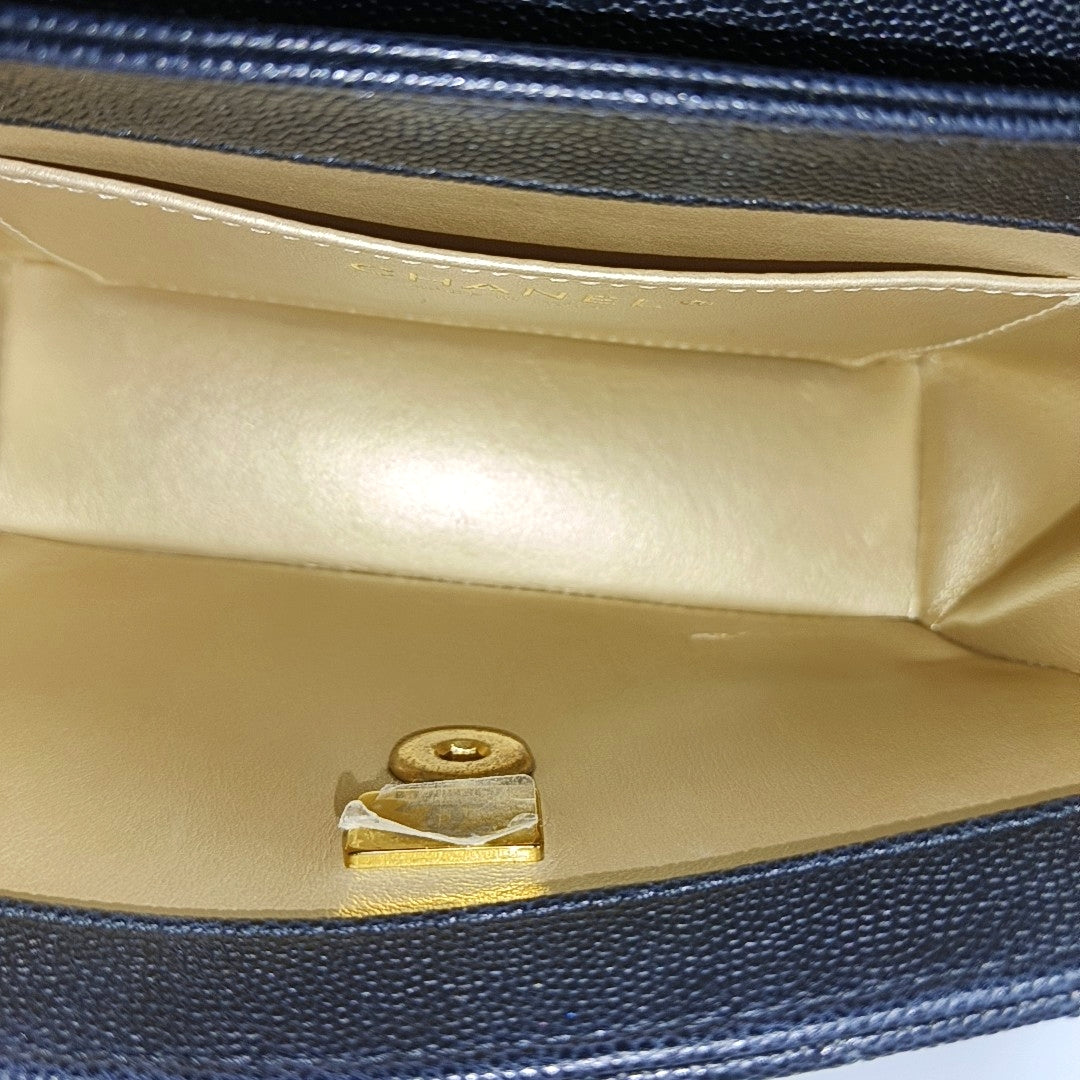 Carry Me Mini Quilted Grained Calfskin Black