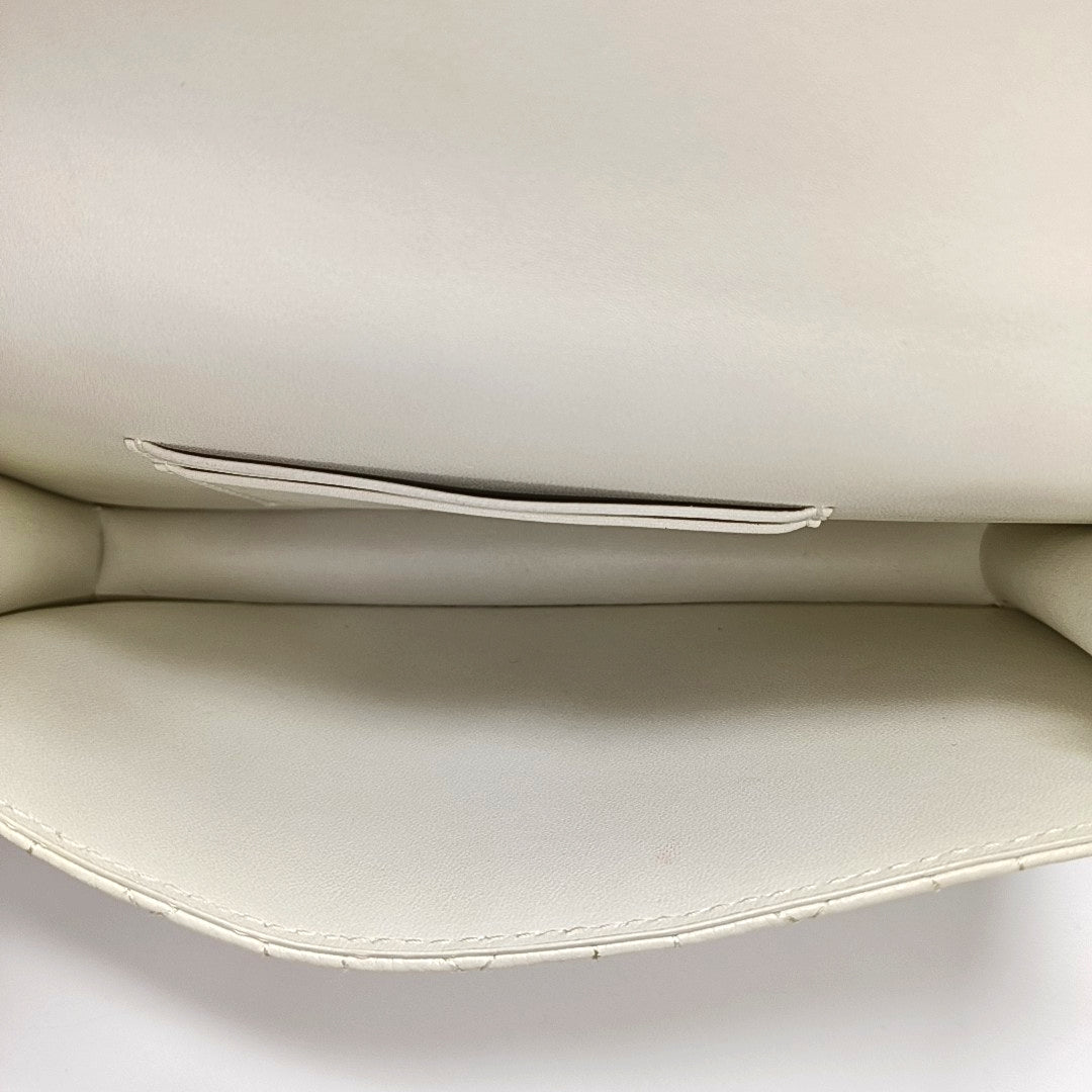Cannage Calfskin Belt Bag White